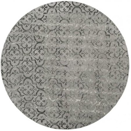 SAFAVIEH 7 x 7 ft. Dip Dye Hand Tufted Rug, Round - Grey DDY102A-7R